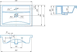Бриклаер Тумба с раковиной Берлин 60 белая с ручкой дуб золотой – фотография-14